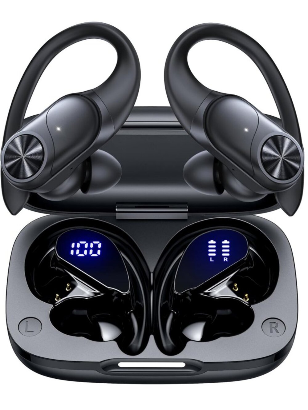 PocBuds Bluetooth Headphones Wireless Earbuds 80hrs Playtime with Charging Case